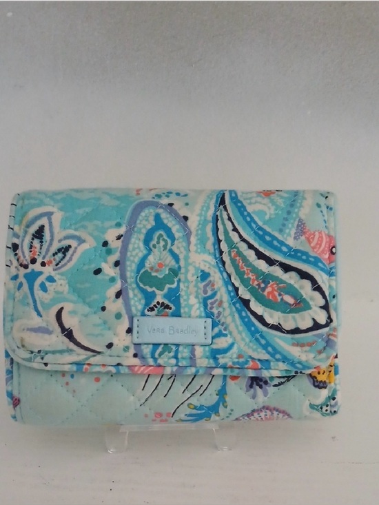 Vera Bradley Handbags - Vera Bradley Quilted Floral Paisley Wallet - Aqua Blue